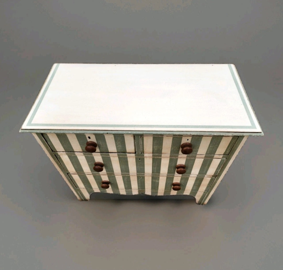 LATE VICTORIAN PAINTED CHEST OF DRAWERS