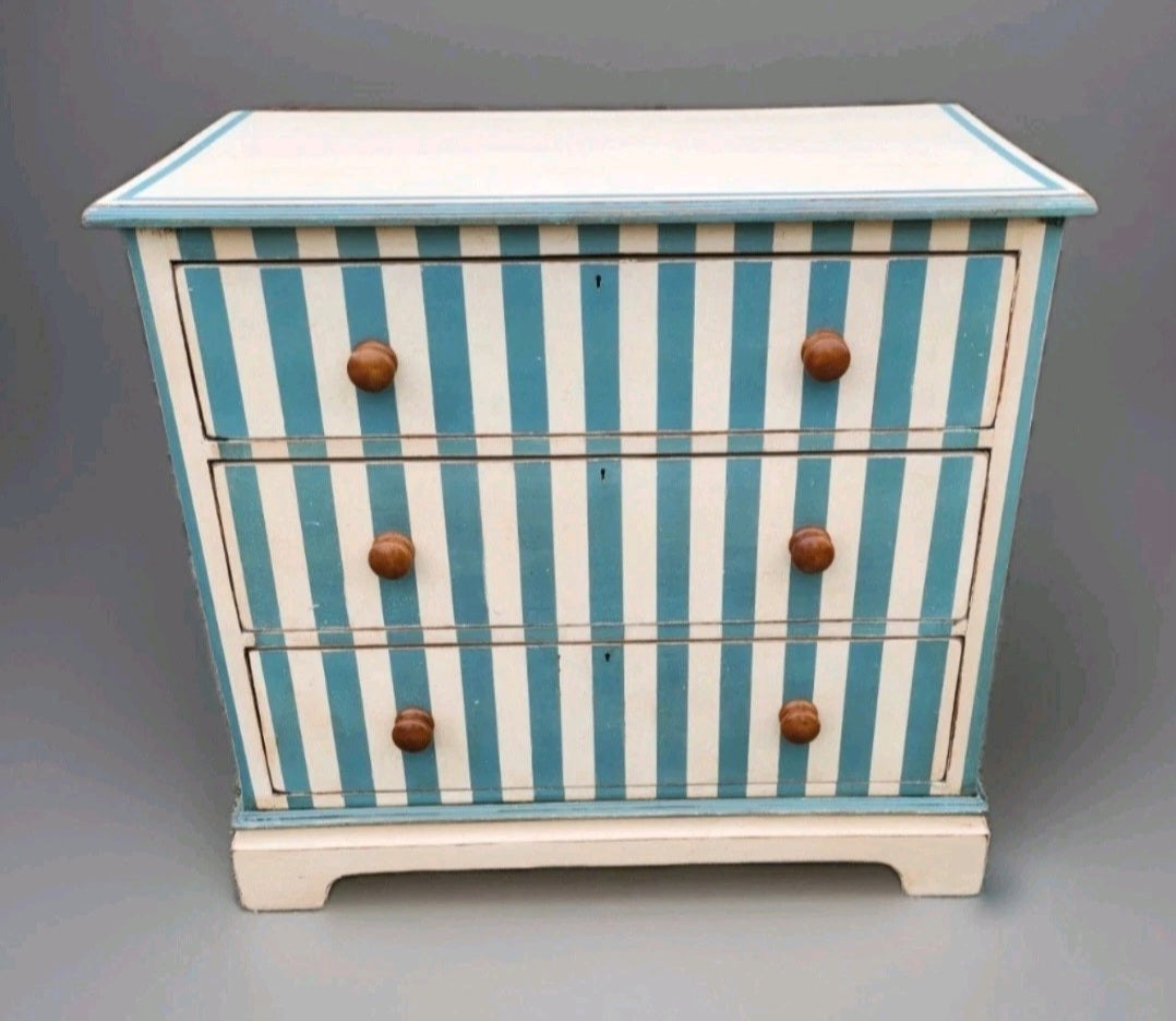 Edwardian painted  chest of drawers ,antique, 19th century