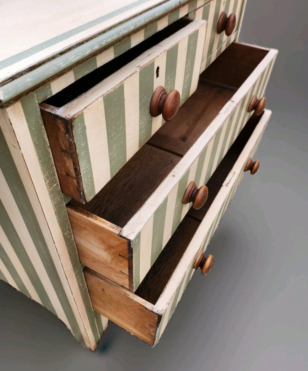 LATE VICTORIAN PAINTED CHEST OF DRAWERS