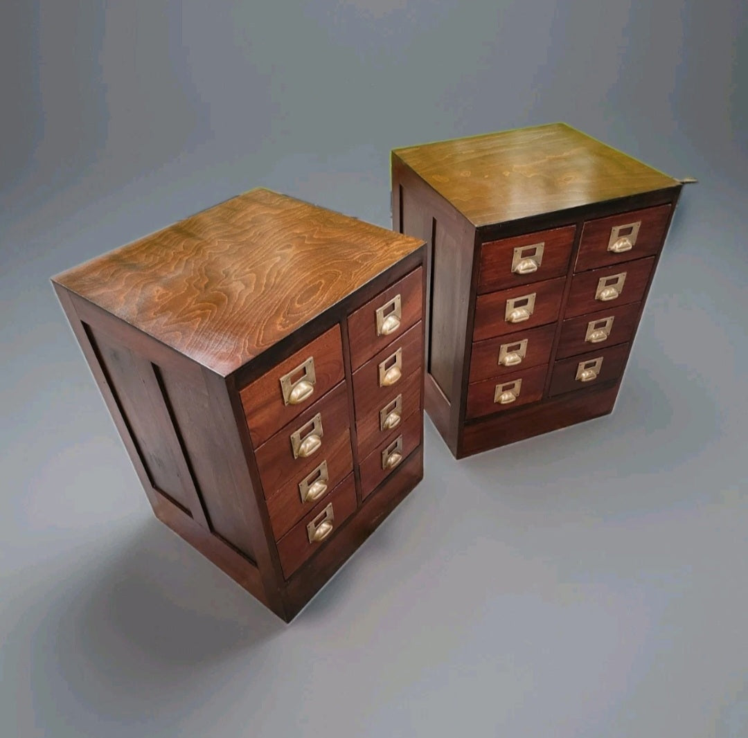 PAIR OF MID CENTURY BANKERS CHESTS
