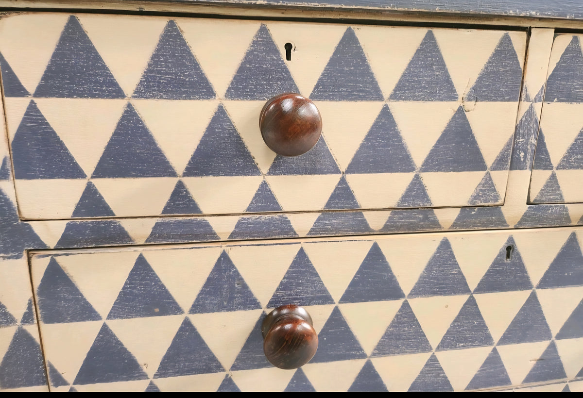 MID VICTORIAN PAINTED CHEST OF DRAWERS