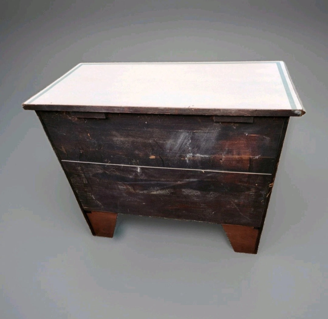 LATE VICTORIAN PAINTED CHEST OF DRAWERS