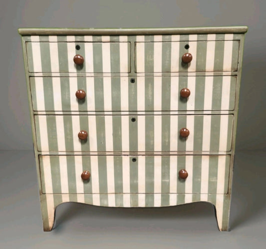 LATE GEORGIAN PAINTED CHEST OF DRAWERS