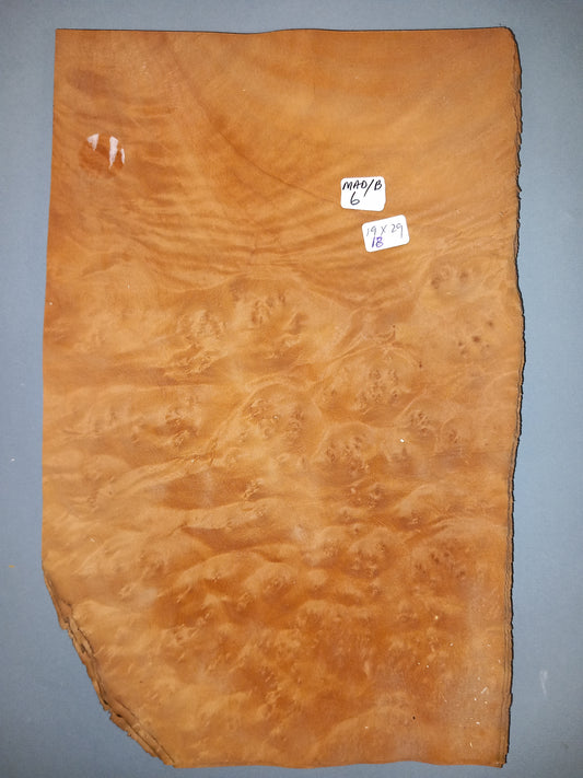 CONSECUTIVE SHEETS OF MADRONE BURR VENEER  19 X 29 CM