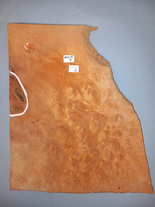 CONSECUTIVE SHEETS OF MADRONE BURR VENEER  23 X 29 CM