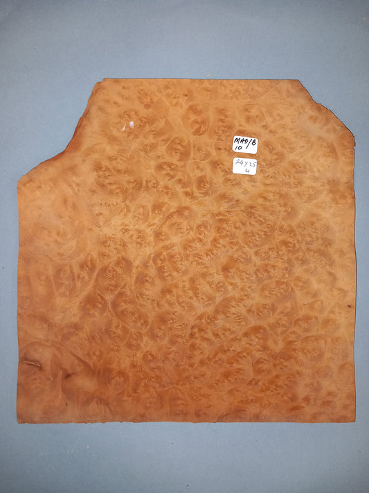 CONSECUTIVE SHEETS OF MADRONE BURR VENEER  24 X 25 CM