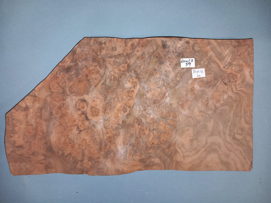 CONSECUTIVE SHEETS OF EUROPEAN WALNUT BURR VENEER  30 X 16 CM