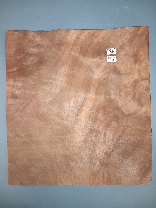 CONSECUTIVE SHEETS OF EUROPEAN WALNUT BURR VENEER   27 X 30 CM