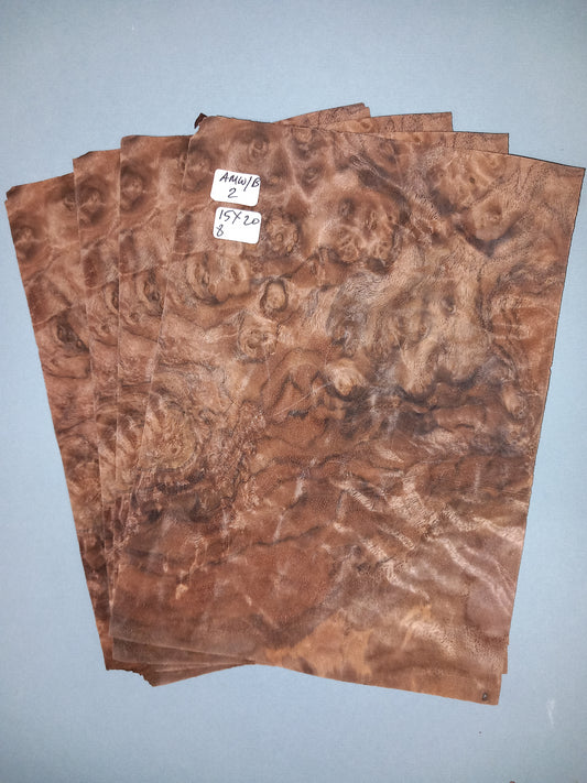 WALNUT AMERICAN BURR - 4 CONSECUTIVE SHEETS 15x20cm