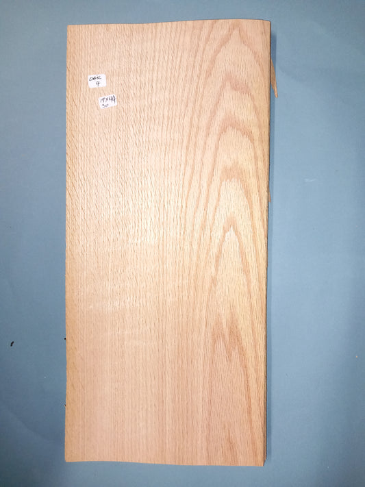 CONSECUTIVE SHEETS OF OAK VENEER   19 X 44 CM