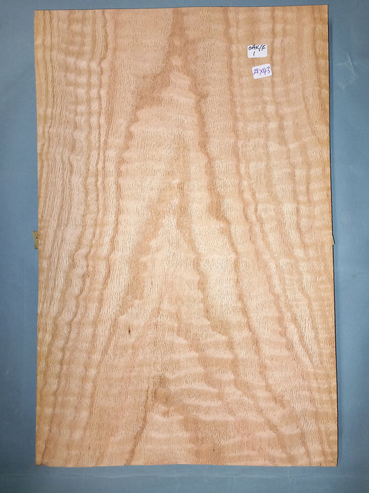 CONSECUTIVE SHEETS OF FIGURED OAK VENEER    28 X 43 CM
