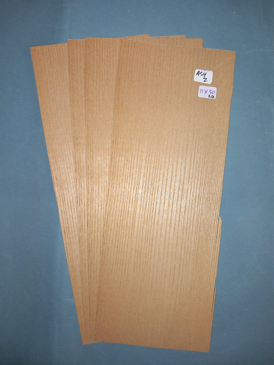 4 CONSECUTIVE SHEETS OF ASH VENEER     11 X 30 CM