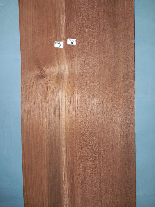 LARGE CONSECUTIVE SHEETS OF TEAK VENEER   90 X 23 CM