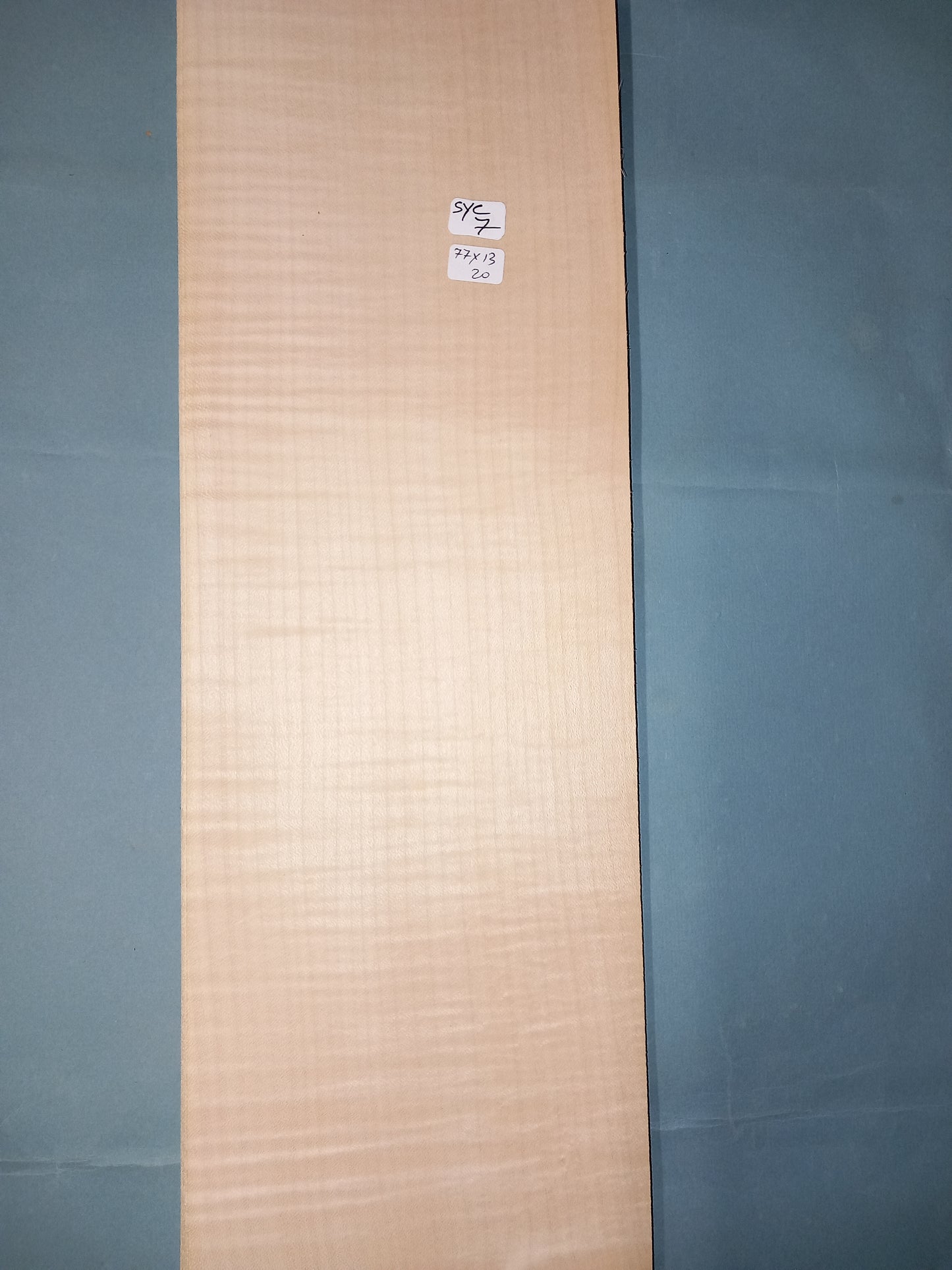LARGE CONSECUTIVE SHEETS OF SYCAMORE VENEER     77 X 13 CM