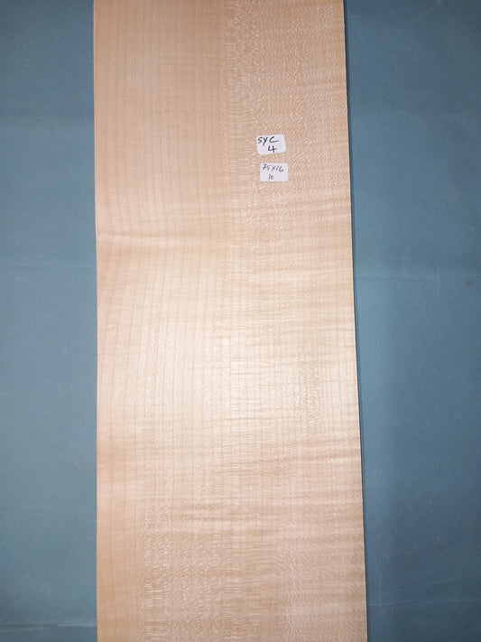 LARGE CONSECUTIVE SHEETS OF SYCAMORE VENEER    75 X 16 CM