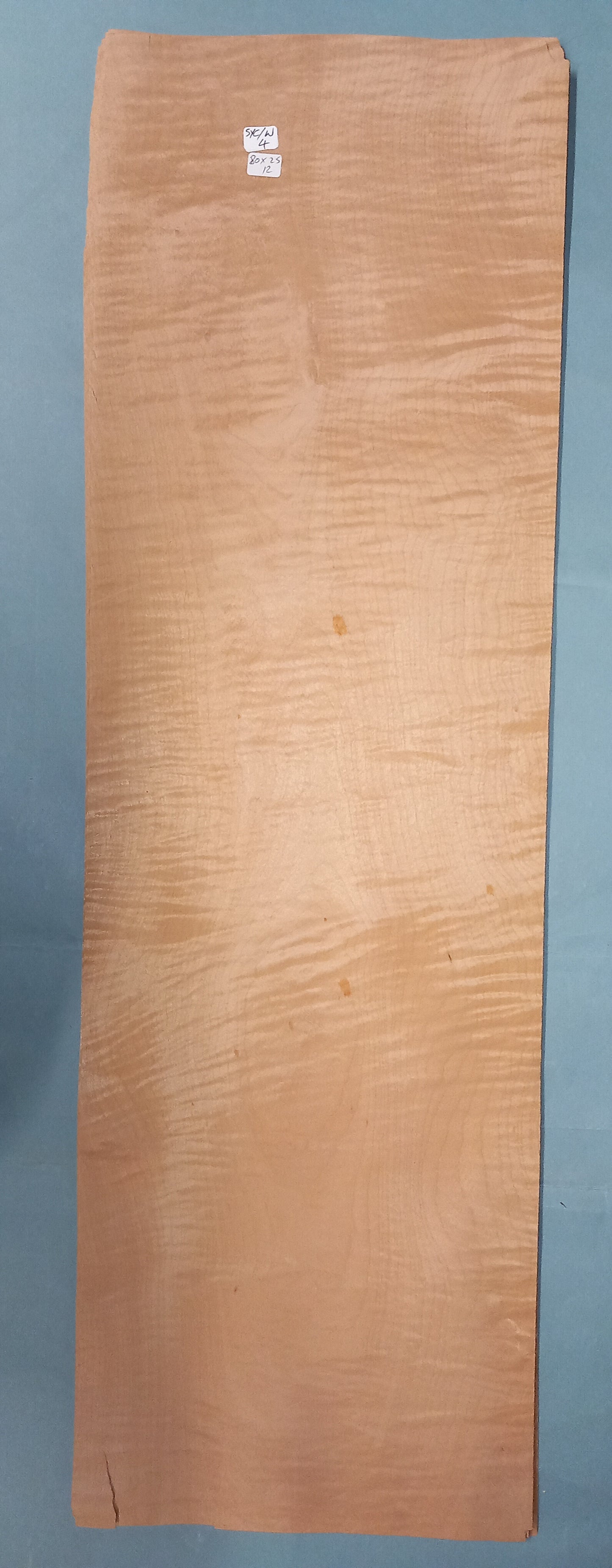 LARGE CONSECUTIVE SHEETS OF WEATHERED SYCAMORE VENEER   80 X 25 CM