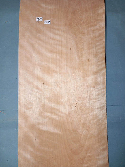 LARGE CONSECUTIVE SHEETS OF ICED BIRCH VENEER    22 X 150 CM