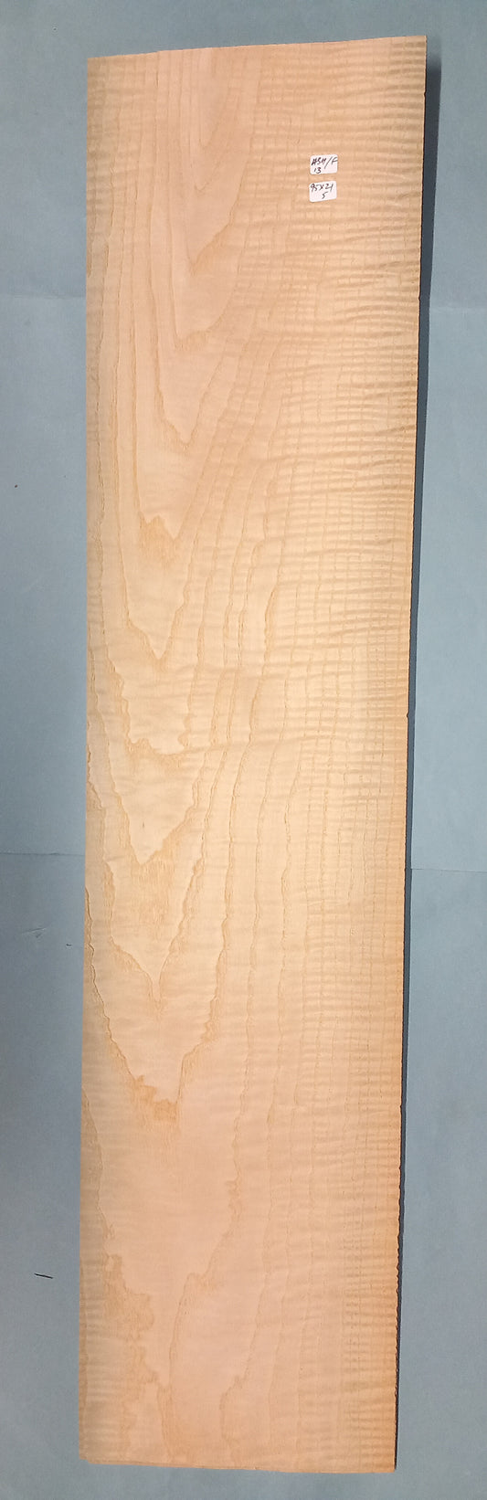 LARGE CONSECUTIVE SHEETS OF FIGURED ASH VENEER     95 X 21 CM