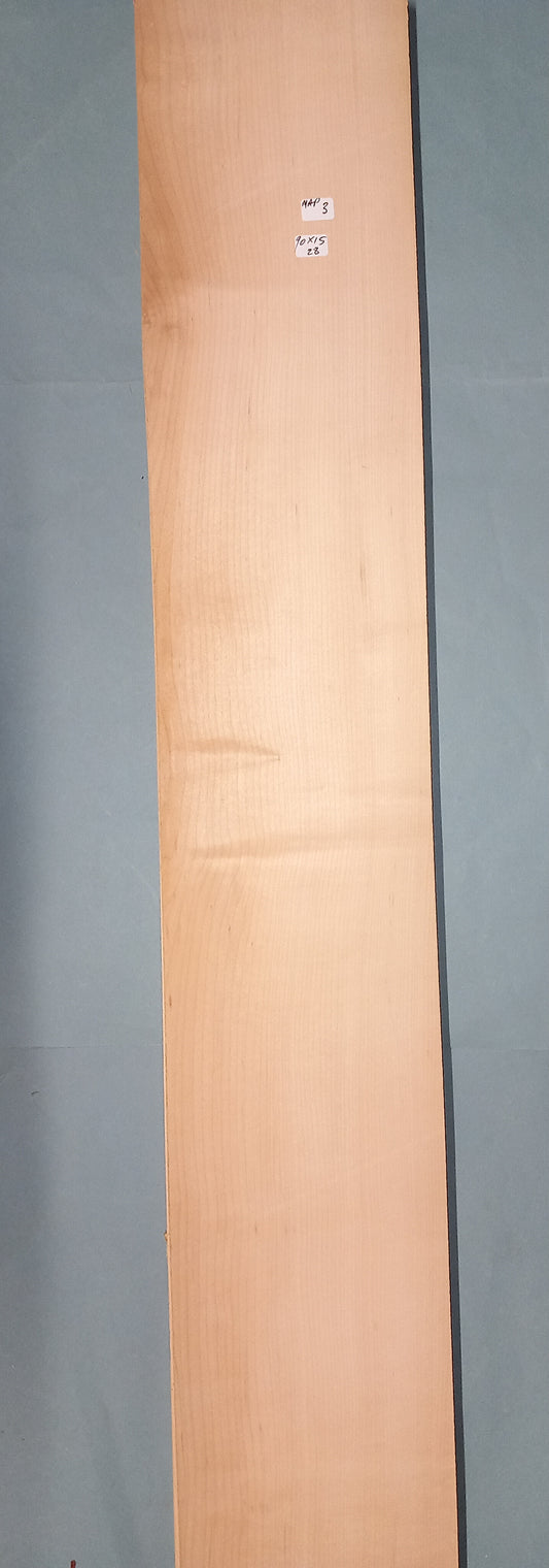 LARGE CONSECUTIVE SHEETS OF MAPLE VENEER     90 X 15 CM
